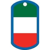 Italian Flag Dog Tag Military Shape