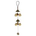 Mobile Wind Chime Hanging 2-Tier Roof 6 Bells Feng Shui Yard Garden