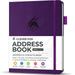 Clever Fox Address Book with alphabetic tabs - PU Leather Telephone and Address Book for Keeping Contacts Safe Contact Organizer Journal Small Size (4.0â€³ x 5.5â€³) Hardcover Purple