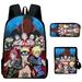 Naruto 3PCS Kids Backpack for Girls Boys Backpack Elementary Kids School Bags Kids School Bookbag with Pencil Case Cute Cartoon School BagBackpack for School Girls Boys & Preschool Kids