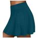 Women s Tennis Skirts Run yoga Inner Shorts Elastic Sports Golf Pockets Hakamaskirt for women skirt for women trendy skirt for women short skirt for wome