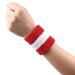 2 Pack Striped Wrist Sweatbands - Athletic Cotton Terry Cloth Wristbands for Sports Compression Wrist Sleeve -Rainbow Wrist Guard Outdoor