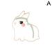 CUIKOSAER Enamel Rabbit Pins Cute Cartoon Animal Brooch Pin Rabbit Brooches Badge Couples White Black Bunny Brooches for Bag Lapel Buckle Hat Clothing Backpacks Jewelry Gift E7Z1