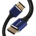 Fosmon HDMI 2.0 Cable 4K@60Hz 1ft Premium Certified CL3 Rated 18Gbps Super High Speed HDR HDCP 2.2 3D ARC 4:4:4 Cotton Braided Compatible with UHD TV Monitor PS4/PS5 Xbox One/X/S Switch