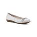 Wide Width Women's Charmed Flat by Cliffs in White Smooth (Size 11 W)