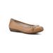 Wide Width Women's Charmed Flat by Cliffs in Tan Smooth (Size 9 W)