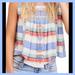 Free People Tops | Free People Vintage Striped Swing Tank Ivory Combo | Color: Blue/Orange | Size: M