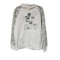 Disney Tops | Disneyland Resort Walt Disney Mickey Mouse White Hooded Sweatshirt Sz S | Color: Gray/White | Size: S