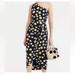 J. Crew Dresses | Jcrew Polka Dot One Shoulder Silk Dress | Color: Blue/Yellow | Size: 0