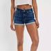 American Eagle Outfitters Shorts | Ae Stretch Denim Mom Short (Indigo) | Color: Blue | Size: 00