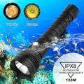 Asafee-Lampe de Plongée Sous-Marine LED A28 80M XGardens teuse 2 Lumière Jaune/Blanche 4000