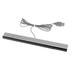 USB Wired Wii Sensor Bar Replacement Infrared Ray Motion Sensor Bar for Nintendo Wii/ Wii U/ PC -Black & Silver