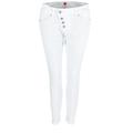 Buena Vista Jeans "Malibu 7/8 Stretch Twill" Damen white, Gr. L, Baumwolle, in 7 8 Länge mit schräger Knopfleiste