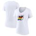 Women's Fanatics Branded White New Jersey Devils Team Pride Logo V-Neck T-Shirt