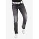 Straight-Jeans CIPO & BAXX Gr. 30, Länge 34, grau (anthrazit) Herren Jeans 5-Pocket-Jeans