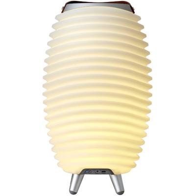 KOODUU LED Stehlampe "Synergy 35", weiß, Ø 24,00cm H: 41,20cm, Lampen, Hygge-Design, Bluetooth Lautsprecher, Sektkühler, TWS Stereo Sound Image