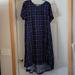 Lularoe Dresses | Lularoe High Low Dress | Color: Black/Blue | Size: 2x