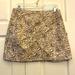 Free People Skirts | Free People Women’s Faux Wrap Mini Skirt, 10. Cream & Taupe Animal Print. Nwot. | Color: Cream/Tan | Size: 10