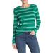 J. Crew Sweaters | J. Crew Womens L Green Striped Long Sleeves Crew N | Color: Green | Size: L