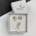 Kate Spade Jewelry | Ka240 Kate Spadeall Tied Up Pendant And Studs Set | Color: Silver | Size: Os