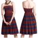 Anthropologie Dresses | Anthropologie Girls From Savoy Strapless Dress | Color: Blue/Orange | Size: M