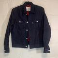 Levi's Jackets & Coats | Levi’s X Beams Classic Dark Denim Jacket, Quilted Red Interior Sz S | Color: Blue/Red | Size: S