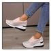 WQJNWEQ Clearance Wedge Shoes Women s Casual High-heeled Slip-on Shoes Fashion Casual Slip-on Pink