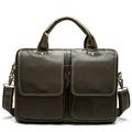 Men s Briefcases Bags Men s Genuine Leather Laptop Bag Messenger Bag Men Leather office Bags for Men Document Bag Business Handbag