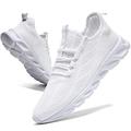 Linenghs Mens Trainers Running Shoes Lightweight Gym Trainers Summer Tennis Sports Shoes Fitness Outdoor Sneakers White 10