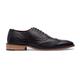 Mens Laced Brogues Shoes Classic Tailoring Black Tan Brown Vintage Formal Smart - Black 8