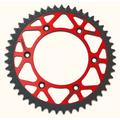 PBR Twin Color Rear Sprocket Red/Black 53 Teeth Aluminium Ultra-Light Self-Cleaning Hard Anodized 520 Pitch Type 899