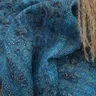 Tissu en coton imprimé ramie bleu pour robe de mariée matériau de jupe en tulle tissus pour