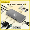 Station USB C HUB S6 HUB USB 3.0 Type C vers HDMI Adaptateur Répartiteur USB Compatible pour