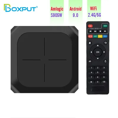 Boîtier Smart TV T96D Android 9.0 Amlogic S905W 2 Go 16 Go 4K Façades Core 2.4 et 5G Wifi