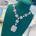 Collier ras du cou en diamant de laboratoire vintage pour femme or blanc 14 carats bijoux de
