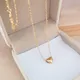 Colliers de la présidence avec breloque en or 18 carats pour femmes pendentif coeur collier