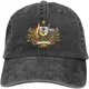 Casquette en jean ajustable pour homme et femme casquette de Baseball classique avec drapeau