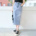 Jupe longue en jean pour fille vêtement en coton mode astronomique pour adolescentes nouvelle
