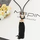 Collier avec pendentif et pompon pour femme pull Long chaîne vente en gros personnalisé