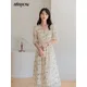 MISHOW-Robe florale à manches courtes pour femmes vêtements français pour femmes taille élégante