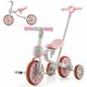 4 in 1 Triciclo per Bambini con Maniglia di Spinta, Triciclo per Bambini Bicicletta Equilibrio con