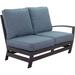 Courtyard Casual Cabo Alum Set of 2 Sectional Loveseats Left Am Loveseat and Right Arm Loveseat