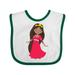 Inktastic African American Princess Queen Crown Red Dress Girls Baby Bib