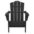 Outdoor Patio Folding HDPE Resin Adirondack Chair Black