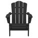 Outdoor Patio Folding HDPE Resin Adirondack Chair Black