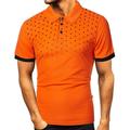 Hfyihgf Mens Polo Shirts Short Sleeve Dot Print Colorful Golf Shirts Athletic Casual Slim Fit Tennis T-Shirt(Yellow XXL)