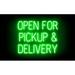 SpellBrite OPEN FOR PICKUP & DELIVERY LED Sign for Business. 29.3 x 23.8 Green OPEN FOR PICKUP & DELIVERY Sign Has Neon Sign Look LED Light Source. Visible from 500+ Feet 8 Animations.