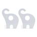 1 Pair of Metal Books Stand Cartoon Elephant Shape Bookends Study Room Office Supplies (White)