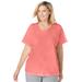Plus Size Women's Sleep Tee by Dreams & Co. in Sweet Coral (Size M) Pajama Top