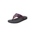 Wide Width Women's The Sylvia Soft Footbed Thong Slip On Sandal by Comfortview in Party Multi (Size 9 W)